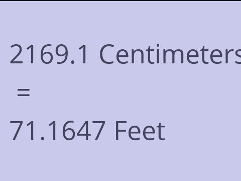 2169.1 CM TO FEET