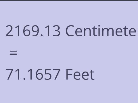 2169.13 CM TO FEET