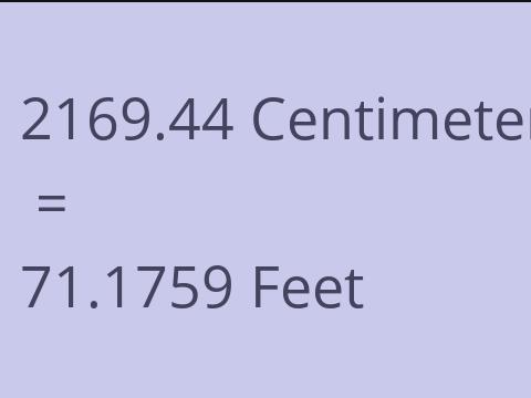 2169.44 CM TO FEET