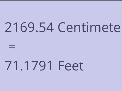 2169.54 CM TO FEET