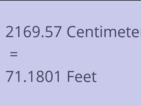 2169.57 CM TO FEET