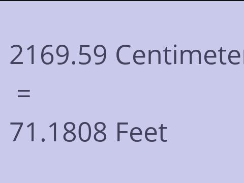 2169.59 CM TO FEET