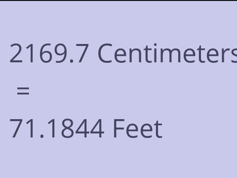 2169.7 CM TO FEET