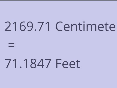 2169.71 CM TO FEET