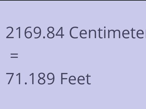 2169.84 CM TO FEET