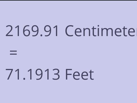 2169.91 CM TO FEET