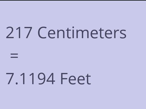 217 CM TO FEET