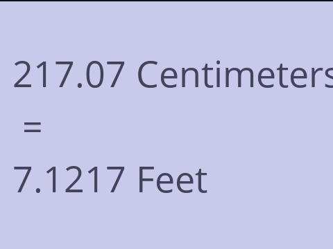 217.07 CM TO FEET