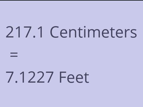 217.1 CM TO FEET