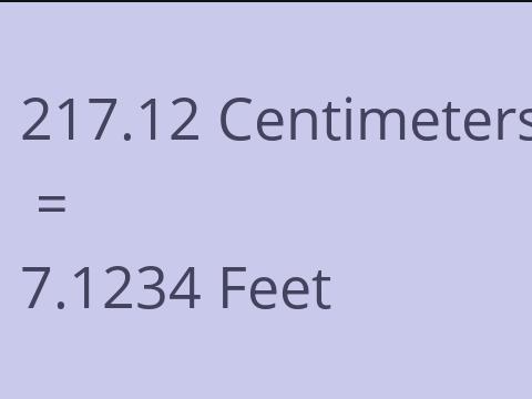 217.12 CM TO FEET