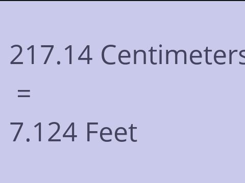 217.14 CM TO FEET