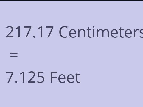 217.17 CM TO FEET