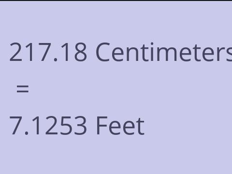 217.18 CM TO FEET