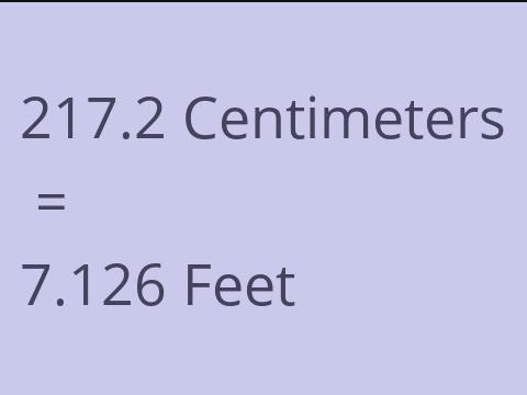 217.2 CM TO FEET