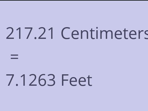 217.21 CM TO FEET