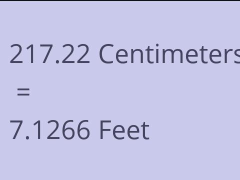 217.22 CM TO FEET