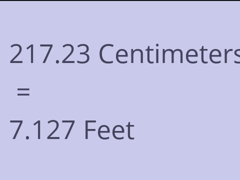 217.23 CM TO FEET