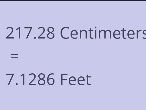 217.28 CM TO FEET