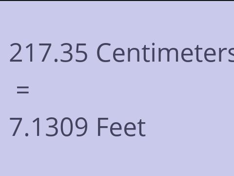 217.35 CM TO FEET