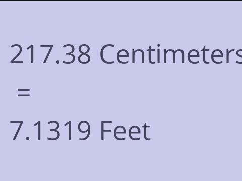 217.38 CM TO FEET