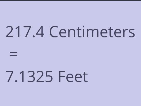 217.4 CM TO FEET