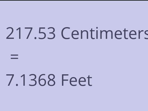 217.53 CM TO FEET