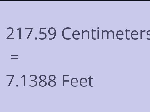 217.59 CM TO FEET