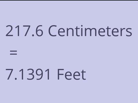 217.6 CM TO FEET