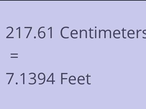 217.61 CM TO FEET