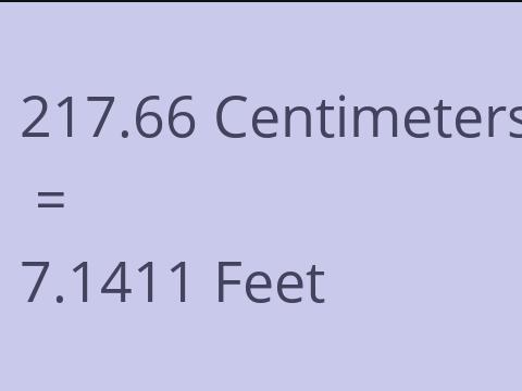 217.66 CM TO FEET