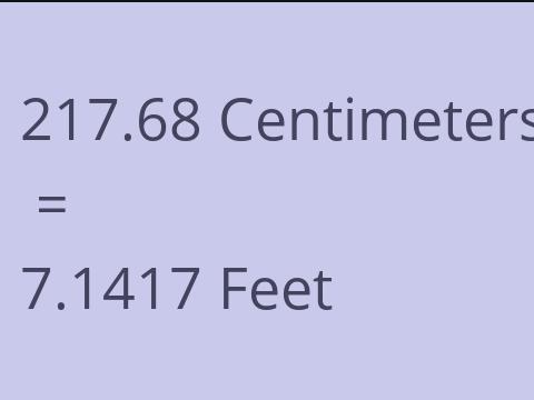 217.68 CM TO FEET