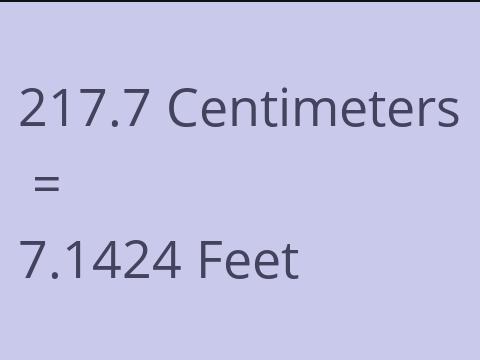 217.7 CM TO FEET