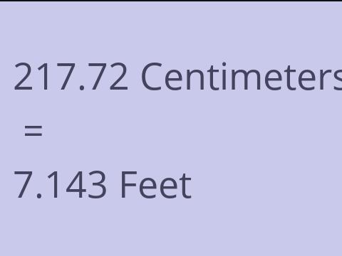 217.72 CM TO FEET