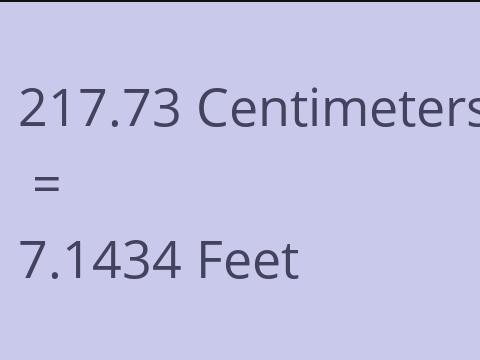 217.73 CM TO FEET