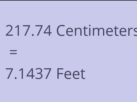 217.74 CM TO FEET