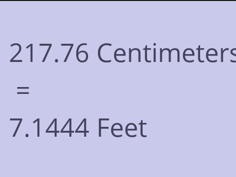 217.76 CM TO FEET