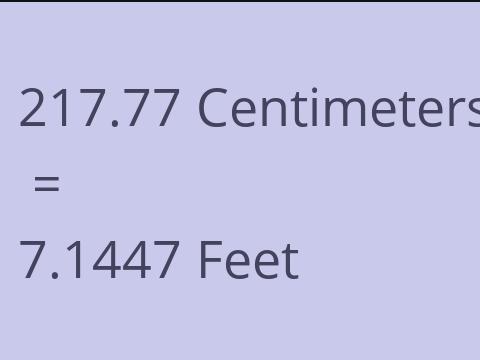 217.77 CM TO FEET