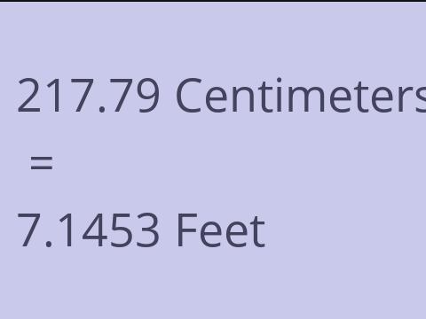 217.79 CM TO FEET