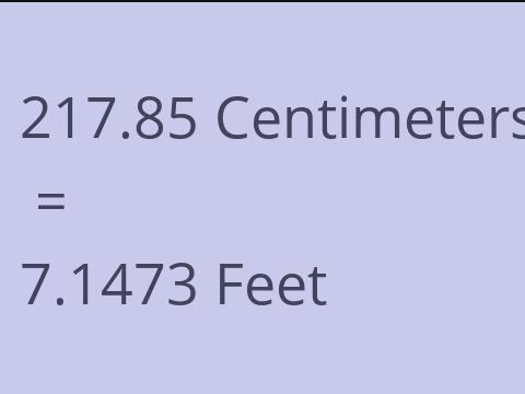 217.85 CM TO FEET