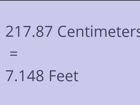 217.87 CM TO FEET