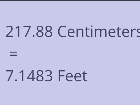 217.88 CM TO FEET