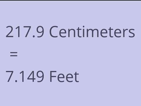 217.9 CM TO FEET