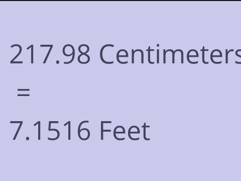 217.98 CM TO FEET