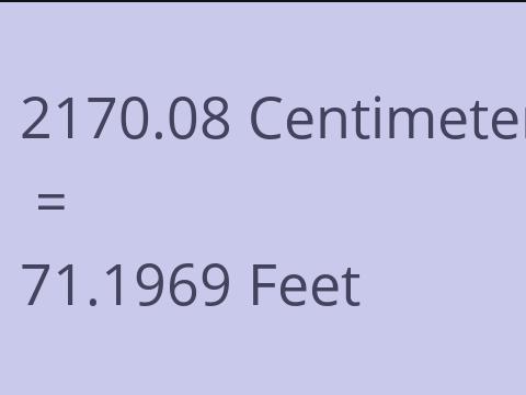 2170.08 CM TO FEET
