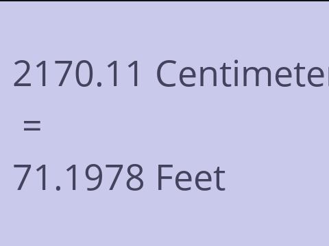 2170.11 CM TO FEET