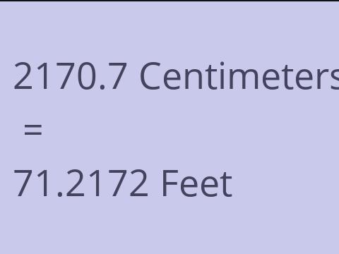 2170.7 CM TO FEET