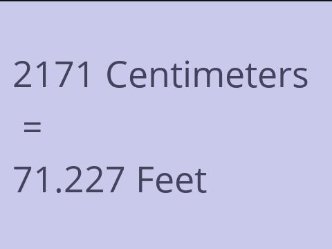 2171 CM TO FEET