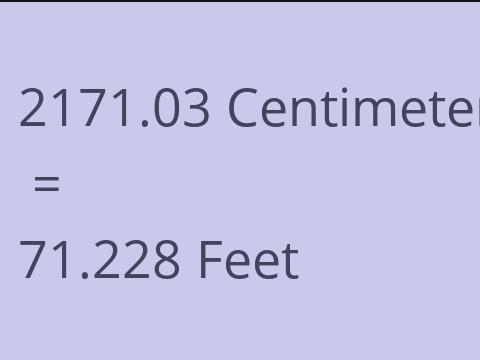 2171.03 CM TO FEET
