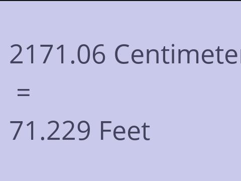 2171.06 CM TO FEET