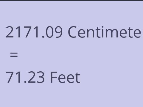 2171.09 CM TO FEET